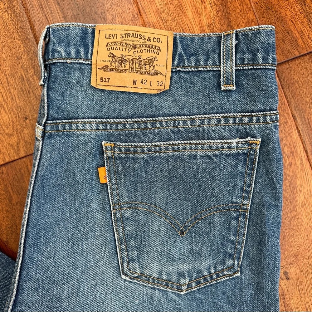 Vintage Levi’s 517 Mens Orange Tab Jeans. Made In 1996 USA. 20517-0217. …